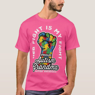 Proud Autisme oma Haar gevecht is mijn steun T-shirt