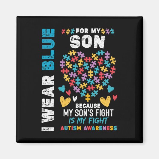 Proud Autistic Dad Magneet (Voorkant)