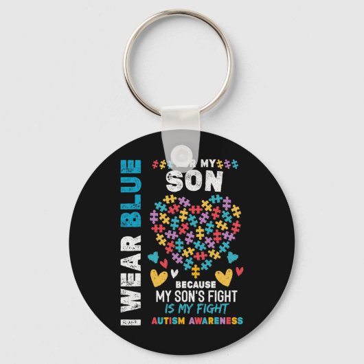 Proud Autistic Dad Sleutelhanger (Voorkant)