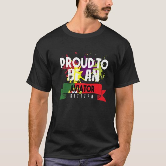 Proud aviator civil Professioneel werk T-shirt (Voorkant)