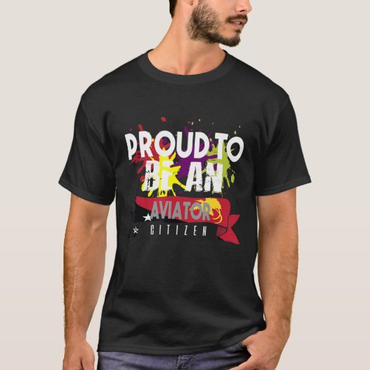 Proud aviator civil Professioneel werk T-shirt (Voorkant)