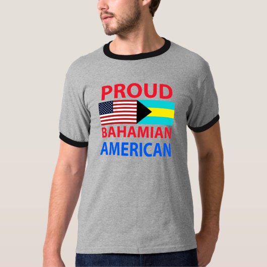 Proud Bahamian American T-shirt (Voorkant)
