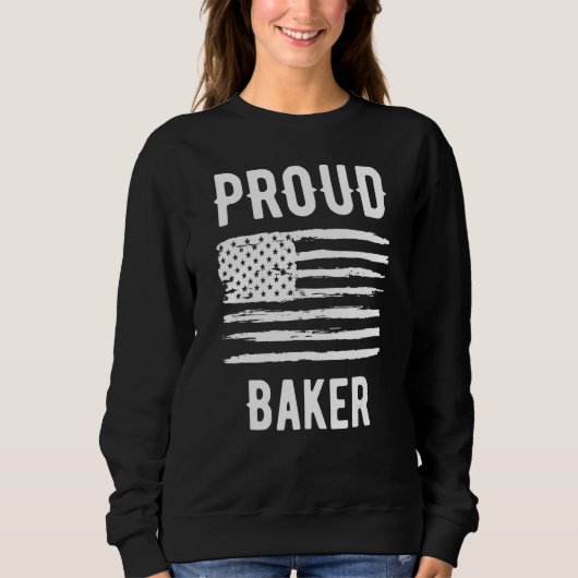 Proud Baker Profession American Flag Trui (Voorkant)