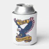 Proud Bald Eagle 4 juli Dag Blikjeskoeler (Blikje Voorkant)