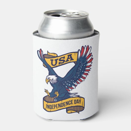 Proud Bald Eagle 4 juli Dag Blikjeskoeler (Blikje Voorkant)