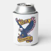 Proud Bald Eagle 4 juli Dag Blikjeskoeler (Blikje Achterkant)