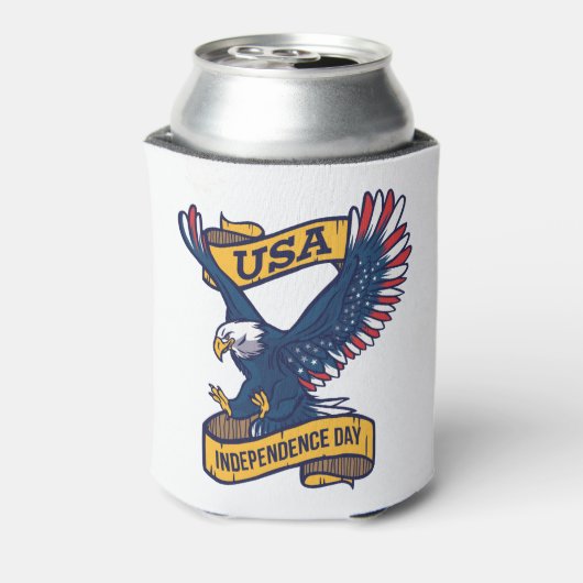 Proud Bald Eagle 4 juli Dag Blikjeskoeler (Blikje Achterkant)