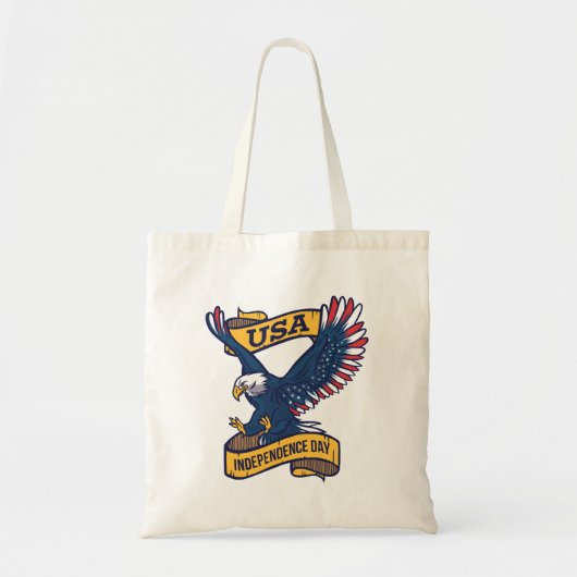 Proud Bald Eagle 4 juli Dag Tote Bag (Voorkant)