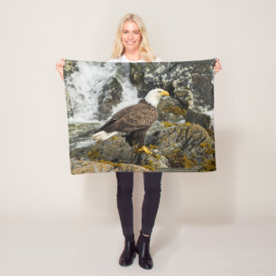 Proud Bald Eagle Fleece Deken