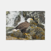 Proud Bald Eagle Fleece Deken (Voorkant (Horizontaal))