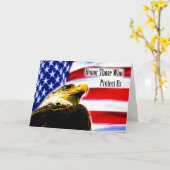 Proud Bald Eagle General Veterans Day greeing card Kaart (Gele Bloem)