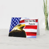 Proud Bald Eagle General Veterans Day greeing card Kaart (Voorkant)