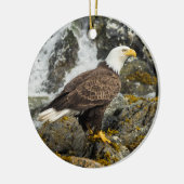 Proud Bald Eagle Keramisch Ornament (Links)