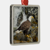 Proud Bald Eagle Metalen Ornament (Rechts)