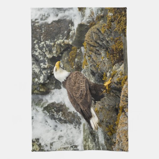 Proud Bald Eagle Theedoek (Verticaal)