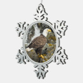 Proud Bald Eagle Tin Sneeuwvlok Ornament (Rechts)