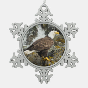 Proud Bald Eagle Tin Sneeuwvlok Ornament