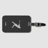 Proud Baseball Batter Silhouette Bagagelabel (Voorkant (horizontaal))