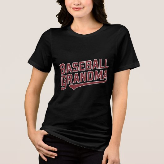 Proud Baseball Grandma Tri-Blend Shirt (Voorkant)