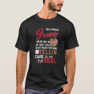 Proud Baseball Granny Baseball-serie overeenkomend T-shirt
