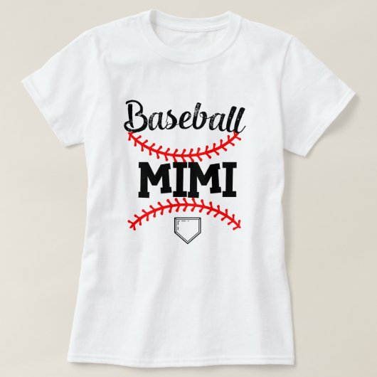 Proud Baseball Mimi Womens Grandma GIft T-shirt (Design voorkant)