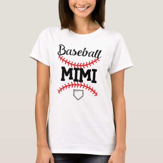 Proud Baseball Mimi Womens Grandma GIft T-shirt (Voorkant)