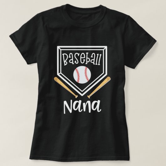 Proud Baseball Nana vrouwen Grootma Game day gift T-shirt (Design voorkant)