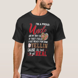 Proud Baseball Oom Baseball Familie Aanpassing aan T-shirt