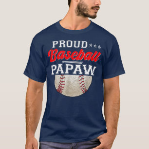 Proud Baseball Papaw Ball  Vaderdag T-shirt