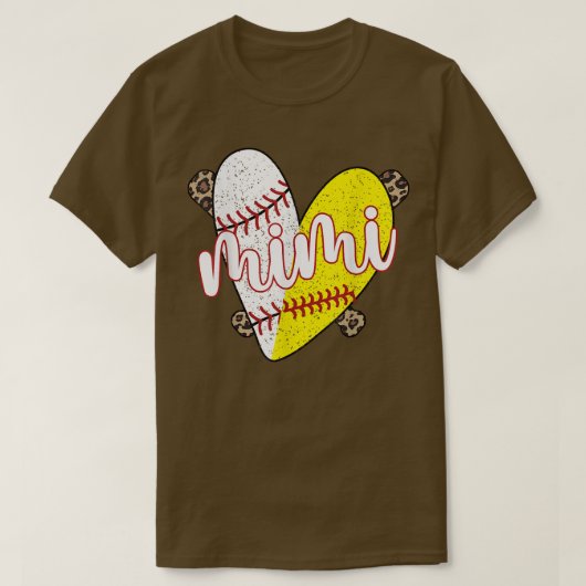Proud Baseball Softball Mimi Grandma T-Shirt (Design voorkant)