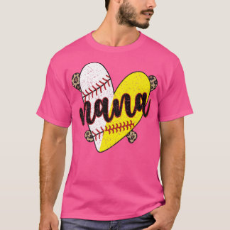 Proud Baseball Softball Nana Grandma T-shirt