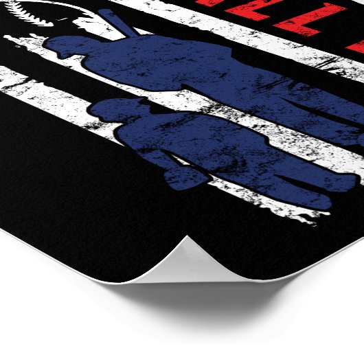 Proud Baseball Vader American Flag Sports Vader's Poster (Hoek)