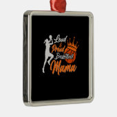 Proud Basketball Mama Metalen Ornament (Rechts)
