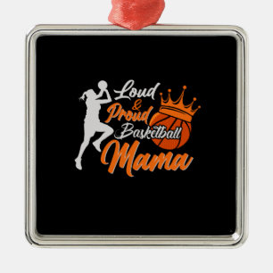 Proud Basketball Mama Metalen Ornament