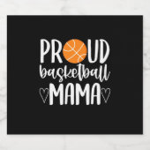 Proud Basketball Mama Sparkling Wijnetiket (Enkel label)
