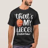 Proud Basketball Tunt geeft honkbalspeler Tante T-shirt (Voorkant)