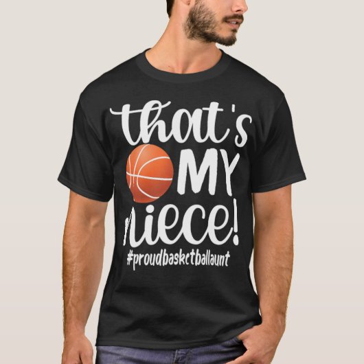 Proud Basketball Tunt geeft honkbalspeler Tante T-shirt (Voorkant)