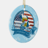 Proud Bavarian American Kerstannament Keramisch Ornament (Rechts)