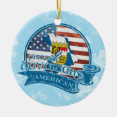 Proud Bavarian American Kerstannament Keramisch Ornament (Voorkant)