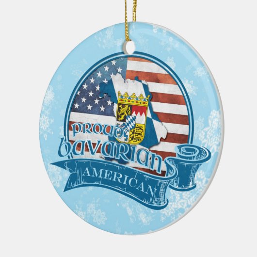 Proud Bavarian American Kerstannament Keramisch Ornament (Links)