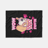 Proud Beagle Dog mama Fleece Deken (Voorkant (Horizontaal))