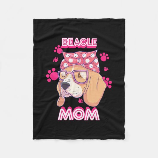 Proud Beagle Dog mama Fleece Deken (Voorkant)