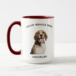 Proud Beagle mam Personalized Pet Dog Photo Mok