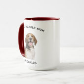Proud Beagle mam Personalized Pet Dog Photo Mok (Voorkant links)