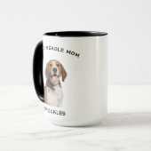 Proud Beagle mam Persoonlijke foto-koffie Pet Dog Mok (Voorkant links)