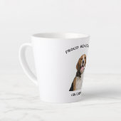 Proud Beagle mam Persoonlijke foto van Pet Dog Latte Mok (Linkerhoek)