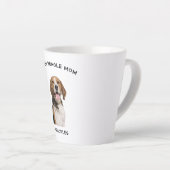 Proud Beagle mam Persoonlijke foto van Pet Dog Latte Mok (Rechterhoek)