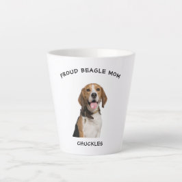 Proud Beagle mam Persoonlijke foto van Pet Dog Latte Mok