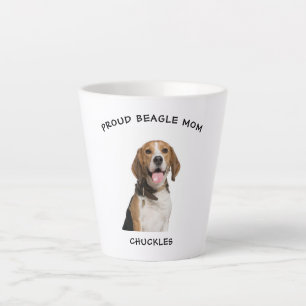 Proud Beagle mam Persoonlijke foto van Pet Dog Latte Mok