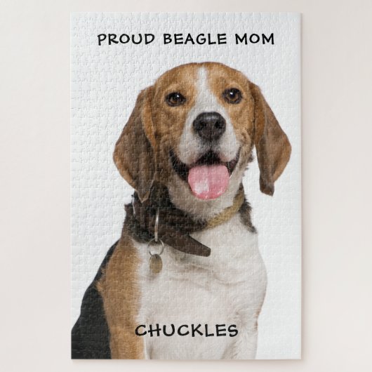 Proud Beagle mam Persoonlijke foto van Pet Dog Legpuzzel (Verticaal)